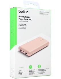 Belkin 20k Power Bank Usb-a & C 15w Rose Gold 