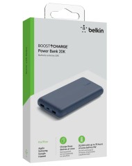 Belkin 20k Power Bank Usb-a & C 15w Blue