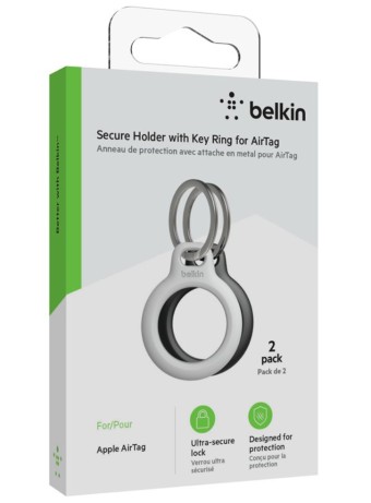 Belkin Secure Holder Keychain 2 Pack Black & White