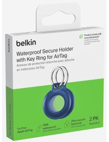 Belkin Secure Holder Keychain 2 Pack Blue 