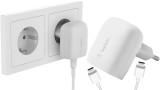 Belkin 20w Pd Pss Usb-c Wall Charger 1m Pvc C-c White