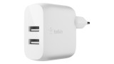 Belkin Dual Usb-a Wal Charger 12w X2 White