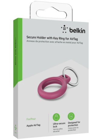 Belkin Secure Holder Keyring For Airtag Pink