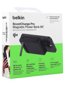 Belkin 8k Qi2 Magsafe Compatible Power Banck With Kickstand Black 