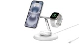 Belkin Boost Charge Pro 3in1 Qi2 15w Magnetic Adjustable Charginf Stand White