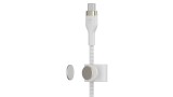 Belkin Boost Charger Usb-c To Usb-c 2.0 Braided Silicone 1m White