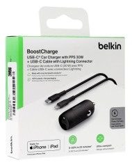 Belkin 30w Usb Pd Car Charger Pps Pvc C-ltg 1m ...