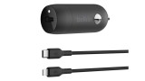 Belkin 30w Usb Pd Car Charger Pps Pvc C-ltg 1m Black