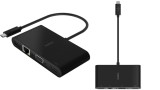 Belkin Usb-c Multimedia Adapter (gbe, Hdmi, Vga, Usb-a) Black