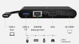 Belkin Usb-c Multimedia Adapter (gbe, Hdmi, Vga, Usb-a) Black