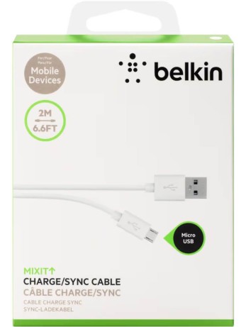 Belkin Mixit Up Micro-usb To Usb Chargesync Cable 2m White