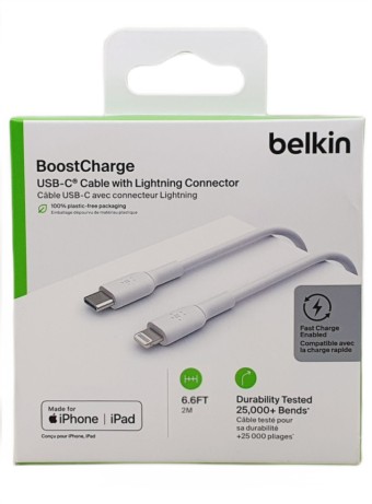 Belkin Boost Charge Lightning To Usb-c Cable 2m White
