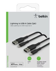 Belkin Lightning To Usb-a Cable 1m (2pk) Black