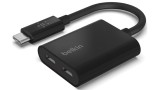 Belkin Dual Usb-c Audio + Charge Adapter Black