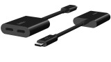 Belkin Dual Usb-c Audio + Charge Adapter Black
