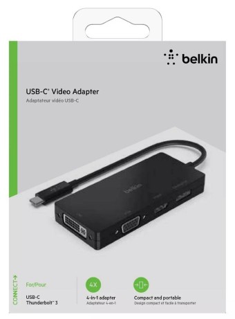 Belkin Usb-c Video Adapter (hdmi,vga,dvi.displayport) Black