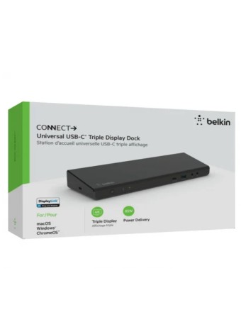 Belkin Usb-c Display Link Dock Triple 4k Display (hdmi,dp,usb A,gbe,audio,pd 85w)