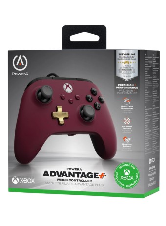 Joc Powera Advantage Wired Controller Ruby Red Black pentru XBOX SERIES X / Xbox One / PC