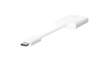 Belkin Dual Usb-c Audio + Charge Adapter White