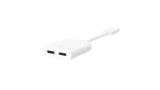 Belkin Dual Usb-c Audio + Charge Adapter White