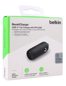 Belkin 30w Usb Pd Car Charger With Pps, Black 