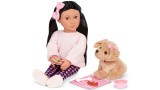 Papusa Our Generation Doll Jin With Dog (731442)
