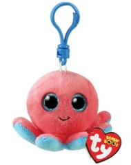 Ty Beanie Baby Keychain Bag Clip Sheldon Pink Octobus 8.5cm (1607-35255)