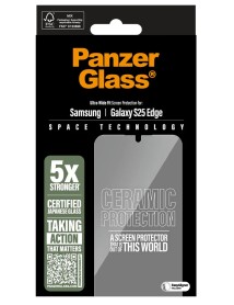 Panzerglass Ceramic Screen Protector Samsung S25 Edge Ultra-wide Fit 