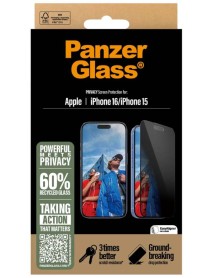 Panzerglass Screen Protection Privacy Iphone 15/16 Ultra Wide Fit 