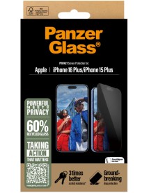 Panzerglass Screen Protection Privacy Iphone 16 Plus Ultra Wide Fit 