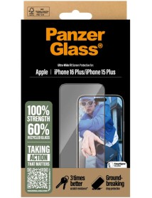 Panzerglass Screen Protection Iphone 16 Plus Ultra Wide Fit 