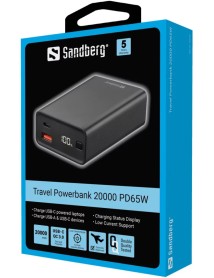 Sandberg Travel Powerbank 20.000 Mah Pd65w 