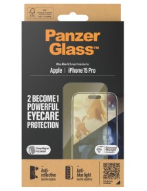 Panzerglass Eyecare Screen Protector Iphone 15 Pro Ultra-wide Fit M. Easyaligner 