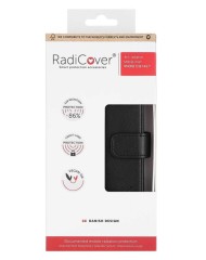 Radicover Radiation Protection Wallet Vegan Leather 2in1 Iphone 14 Exclusive Black