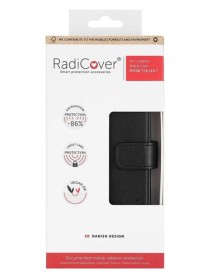Radicover Radiation Protection Wallet Vegan Leather 2in1 Iphone 14 Exclusive Black 