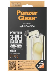 Panzerglass - Apple Iphone 15 Plus 6,7 Ultra Wide Fit Bundle + Picture Perfect + Hardcase With D30 