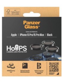 Panzerglass Hoops Camera Lens Protector Iphone 15 Pro - 15 Pro Max - Black Metal 