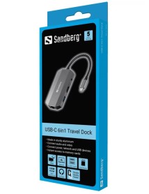 Sandberg Usb-c 6in1 Travel Dock 