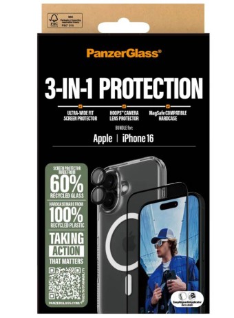 Panzerglass Iphone 16 6.1'' 3-in-1 Protection Bundle