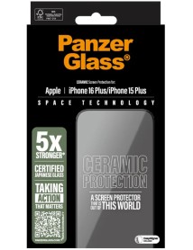Panzerglass Ceramic Screen Protection Iphone 16 Plus Ultra Wide Fit 