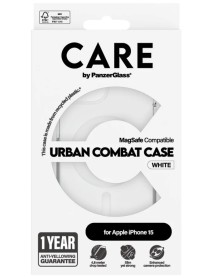 Care By Panzerglass Flagship Case Transparent Urban Combat W. White Magsafe Iphone 15 