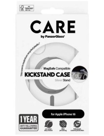 Care By Panzerglass Feature Case Transparent Silver Magsafe Iphone 16 