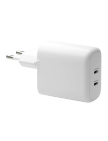 Dbramante1928 Re-charge Wall Charger Gan 2x Usb-c 25w Eu White 