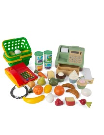 Dantoy Complete Cash Register Set With Food And Basket (6917) 