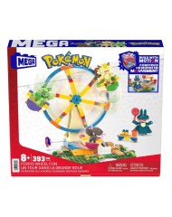 Mega Pokemon Construction Set Ferris Wheel With Figures 393 Pieces (hxf80)
