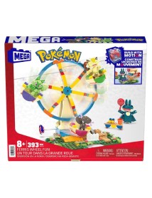 Mega Pokemon Construction Set Ferris Wheel With Figures 393 Pieces (hxf80) 
