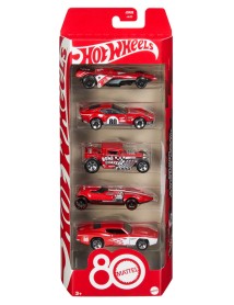 Hot Wheels Basics Mattel 80th 5 Pack (jgk08) 