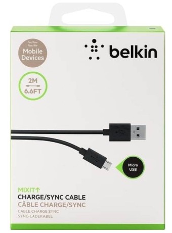 Belkin Mixit Up Micro-usb To Usb Chargesync Cable 2m Black