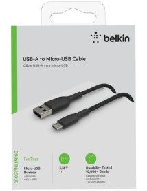 Belkin Boost Charge Micro-usb To Usb-a Cable Braided 1m Black 
