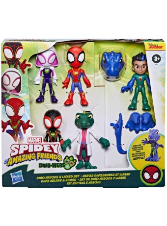 Figurina Joc Spidey And His Amazing Friends Dino Heroes And Lizard Set (f9483)
